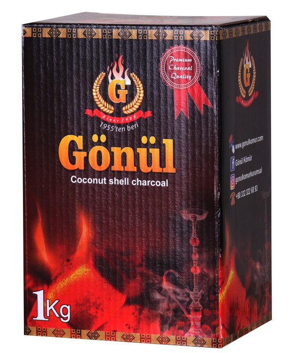 GÖNÜL PREMİUM KÜP NARGİLE KÖMÜRÜ 1 KG 